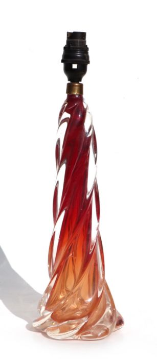 An Art glass table lamp, 41cm high.Condition ReportThere are no chips or cracks to the glass, the