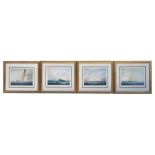 A set of four America's Cup coloured prints published by Ashcombe Fine Arts, all framed & glazed,