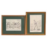 Boxing interest. A 19th century engraving depicting a boxing match between Tom Molineaux and Tom