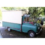 A 1967 Morris JU250 Bournemouth bread van converted to a caravanette, registration no. LLJ 389F,