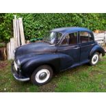 A 1960 Morris Minor four door saloon, registration no. 614 XER, 13/04/60. 948cc, black. An extremely