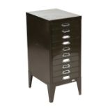 A Stor industrial style bank of ten drawers, 32cms wide.