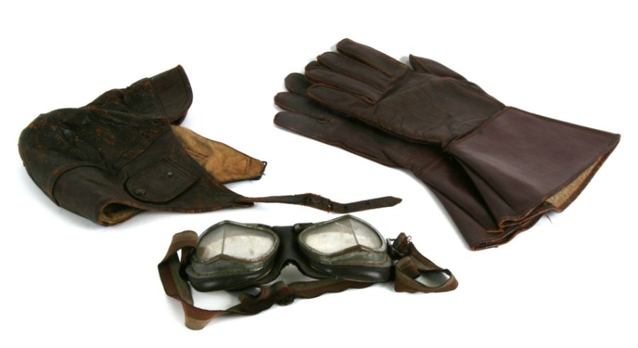 An early 20th century kid leather full length driving coat; together with a pair of leather - Image 2 of 2