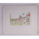 A Quentin Blake limited edition coloured print, numbered 81/495 for a Roald Dahl book