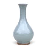 A Chinese crackle ware baluster vase, 17cms high.