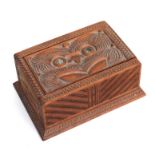 A New Zealand Maori Rotorua Tapu box, 17cms wide.