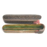 A Persian / Kashmiri papier-mâché pen box with floral decoration, 31cms long.