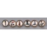 A set of six Essex Crystal Guinness waistcoat buttons (6).