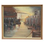 Harry Street (20th century British) - Peaceful evening - harbour scene, signed lower right corner,