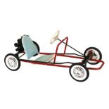 A mid 20th century child's pedal car, 111cms long.