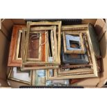 A good selection of picture frames to include bird's eye maple examples, the largest 28 by 22cms,