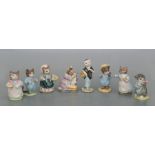 A group of Beswick Beatrix Potter figures to include Susan, Miss Moppet, Cousin Ribby, Tom Kitten