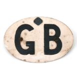 A late 1950's / early 1960's RAC 'GB' aluminium badge, 18cms wide.