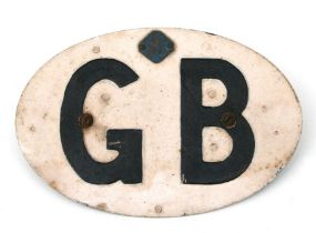 A late 1950's / early 1960's RAC 'GB' aluminium badge, 18cms wide.