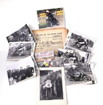 The R.L.G. Graham archive of Motorcycle ephemera including photographs of him riding the works AJS