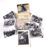 The R.L.G. Graham archive of Motorcycle ephemera including photographs of him riding the works AJS