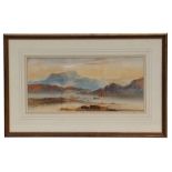 W H Earp (1831-1914) - Loch Lomond - watercolour, signed lower left, framed & glazed, 53 by 25cms.