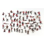 A large quantity of painted lead military figures, various regiments and periods.