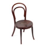 A Thonet style child's bentwood chair.