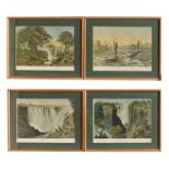 After Thomas John Baines, a set of four prints, Zanjueelah, the Boatmen of the Rapids; Herd of