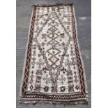 A fine quality Moroccan Berber style Beni Ouarain Middle Atlas woollen hand knotted rug or runner