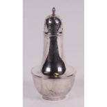 An Art Deco period silver sugar caster, Birmingham 1937, 16cms high, 141g,