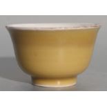 A Chinese flared footed bowl with monochrome glaze, 110cms diameter.
