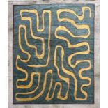 A Robert Stephenson hand made floor size carpet designed by Melissa Wyndham, abstract design, 365 by