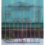 A wrought iron garden gate, 88cms wide.