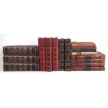 A quantity of leather bound and other volumes.