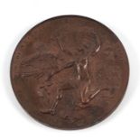 Napoleon Interest. An Exile to St Helena bronze medal dated 1816 with profile portrait of Napoleon