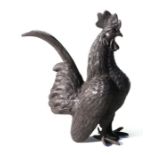 A cast bronze in the form of a cockerel, approx 30cms high.