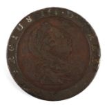 A George III cartwheel penny dated 1797.