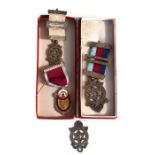 Three HM silver Royal Arch Provincial breast Jewels together with a gilt Masonic RAOB GLE Subscriber