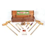 A Jaques of London croquet set, boxed.