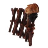 An African tribal art divination instrument (Galukoji), 25cms closed, 75cms open. For a similar