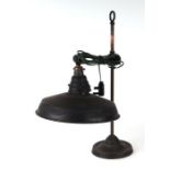A vintage rise-and-fall industrial style desk lamp, 56cms high.