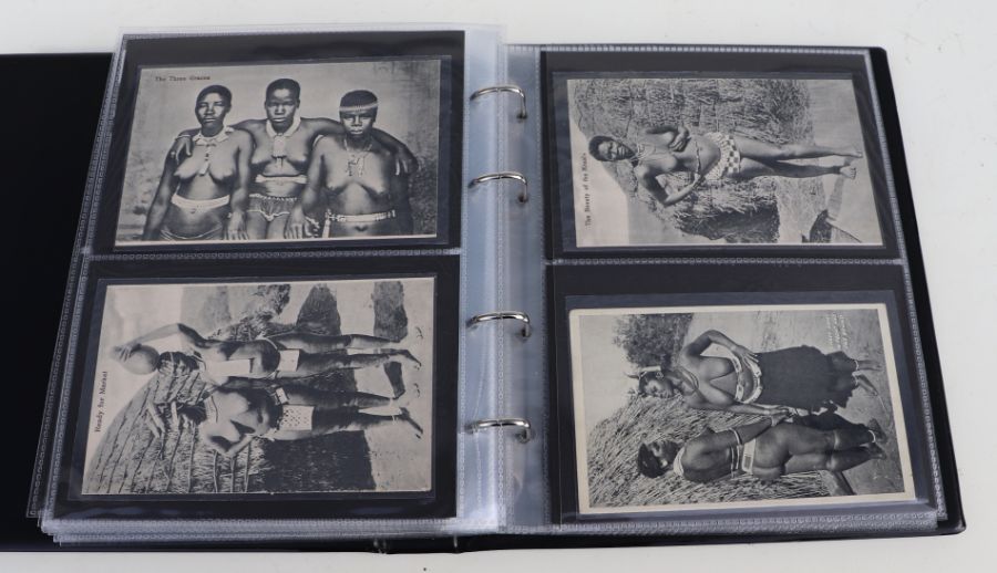 A collection of late 19th / early 20th century monochrome and colour postcards depicting Zulu tribes - Image 4 of 5