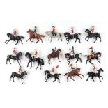 A quantity of painted lead cavalry officers and foot soldiers, various regiments and periods.