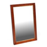 A Birdseye maple wall mirror, 78cms wide; together with a painted wood and gesso wall mirror; and