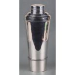 A French Art Deco silver plated cocktail shaker, 22cms high.Condition ReportTop seems to be seized