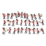 A large quantity of painted lead military bandsmen and other figures, various regiments and