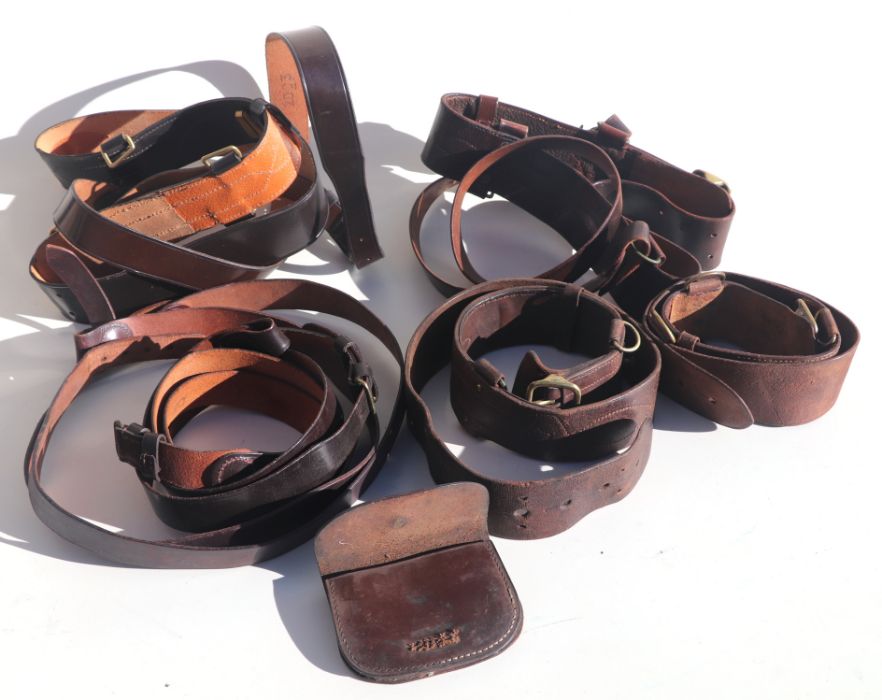 Four Sam Browne leather belts etc.
