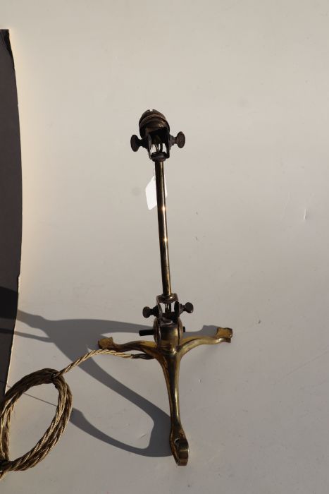 An Arts & Crafts Benson copper and brass oil lamp, stamped 'Benson' to one foot, 29cms high. - Image 2 of 4