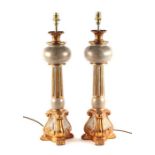 A pair of French Empire style table lamps, 50cms high (2).