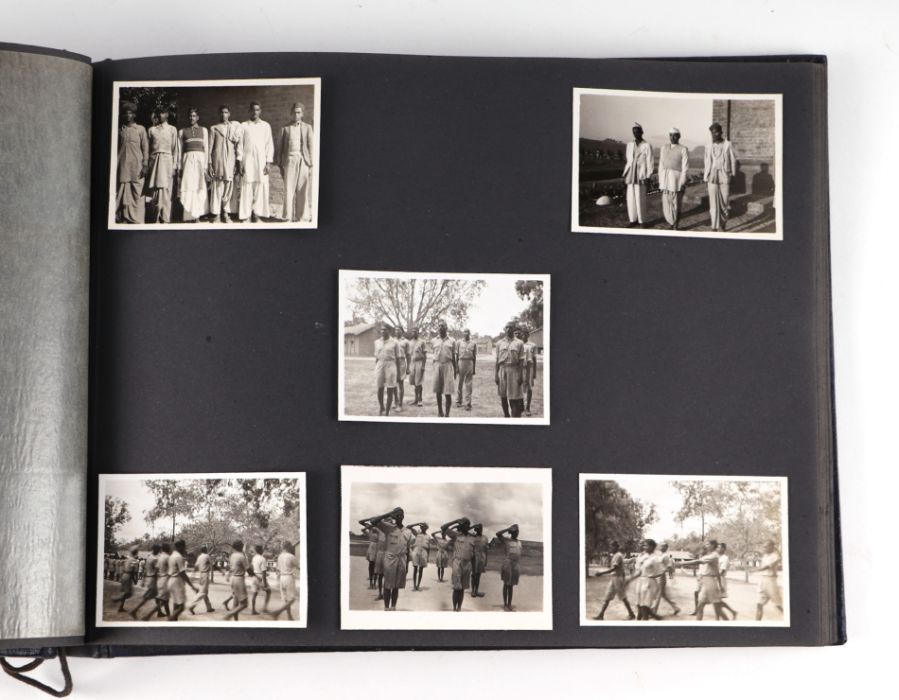 An Indian military photograph album, various scenes and regiments including Bengal S & M Regiment, - Image 2 of 4