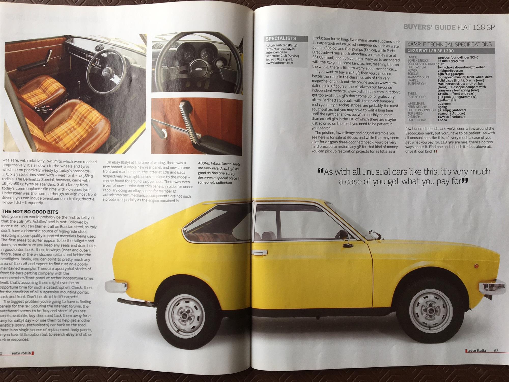 1977 Fiat 128 3P - Image 6 of 10