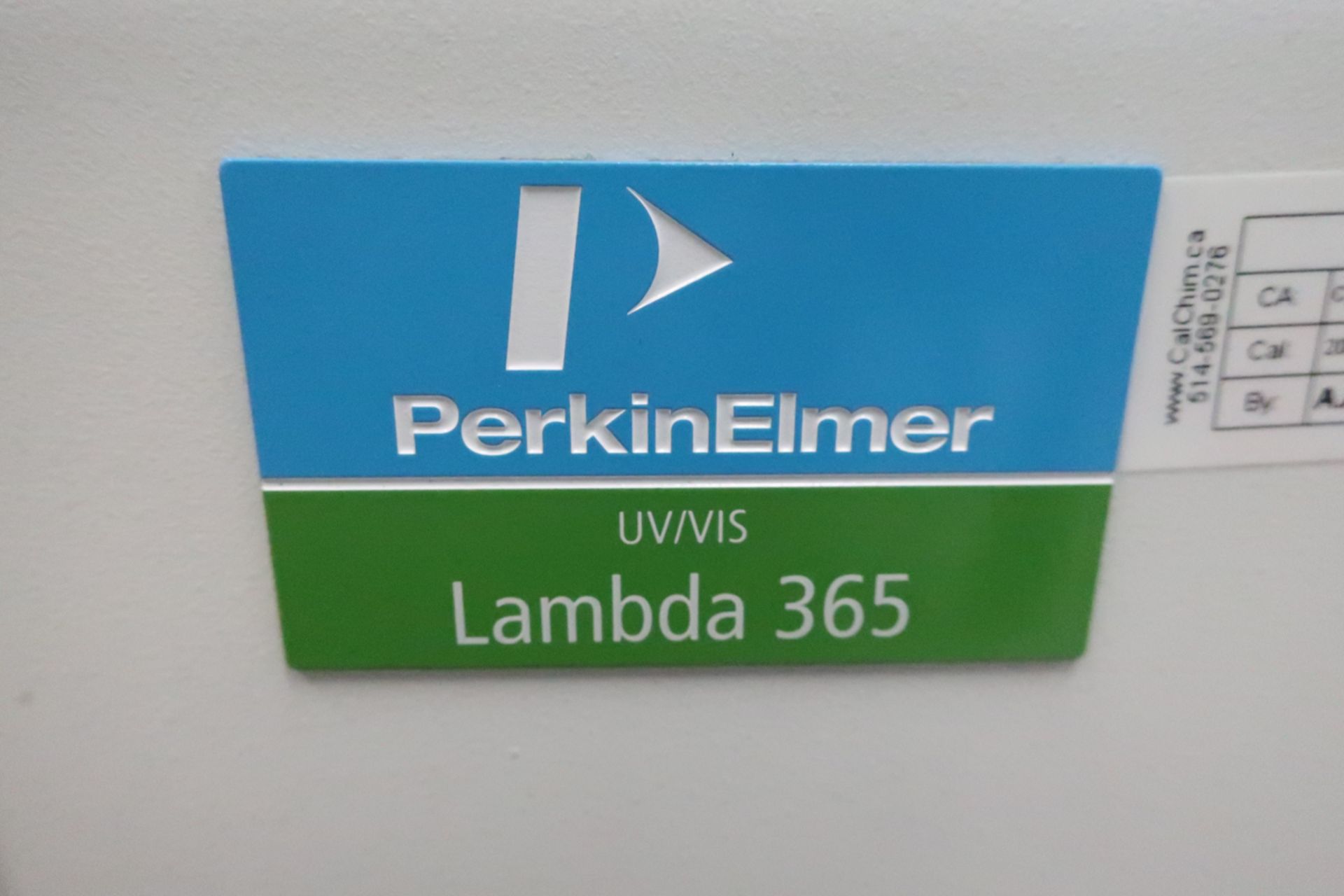 PERKIN ELMER UV/VIS SPECTROPHOTOMETER MOD. LAMBDA 365, S/N: 365K5052012 ** NOT PART OF THE BULK BID, - Image 4 of 4