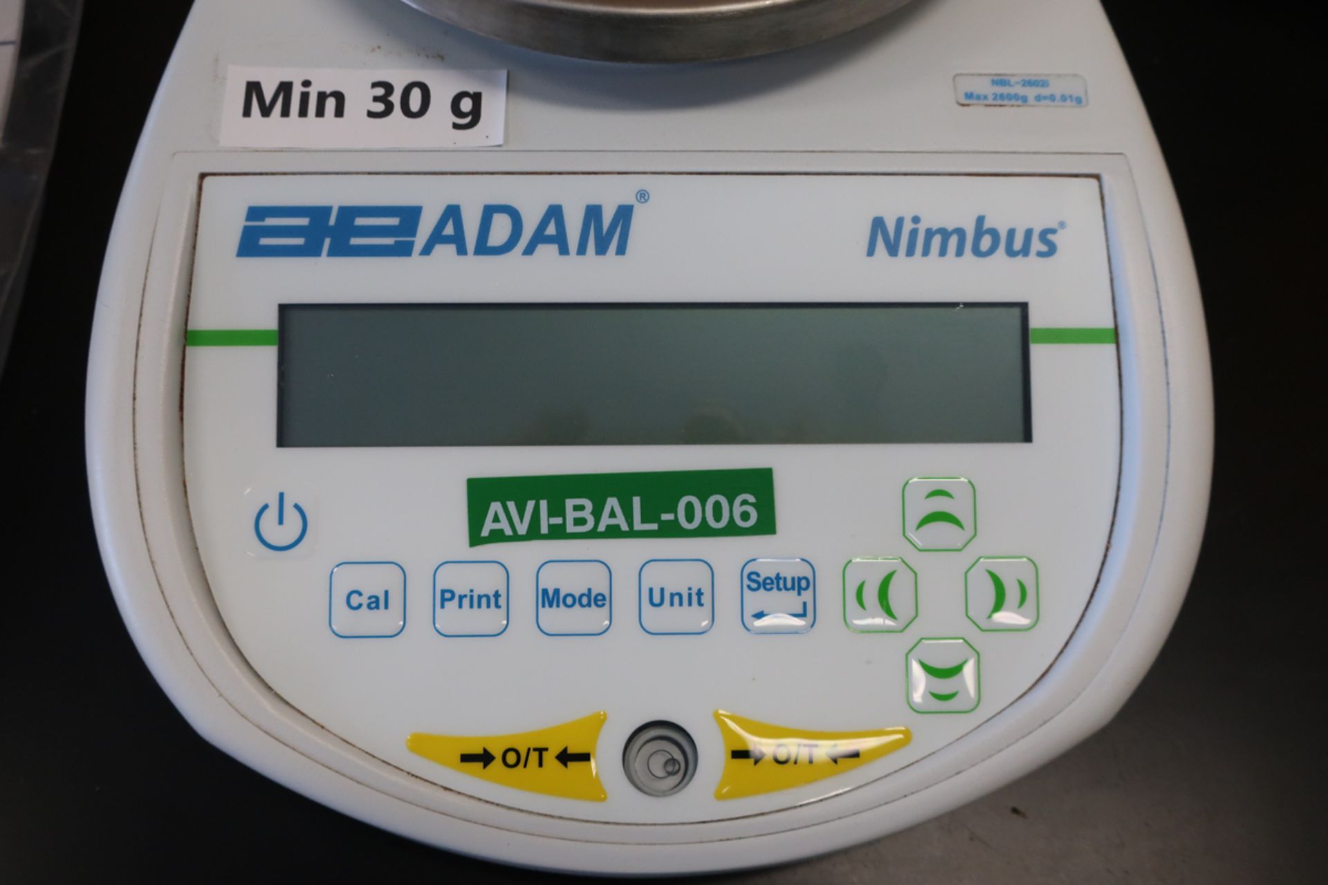 ADAM NIMBUS NBL 2602i ANALYTICAL SCALE - Image 2 of 2