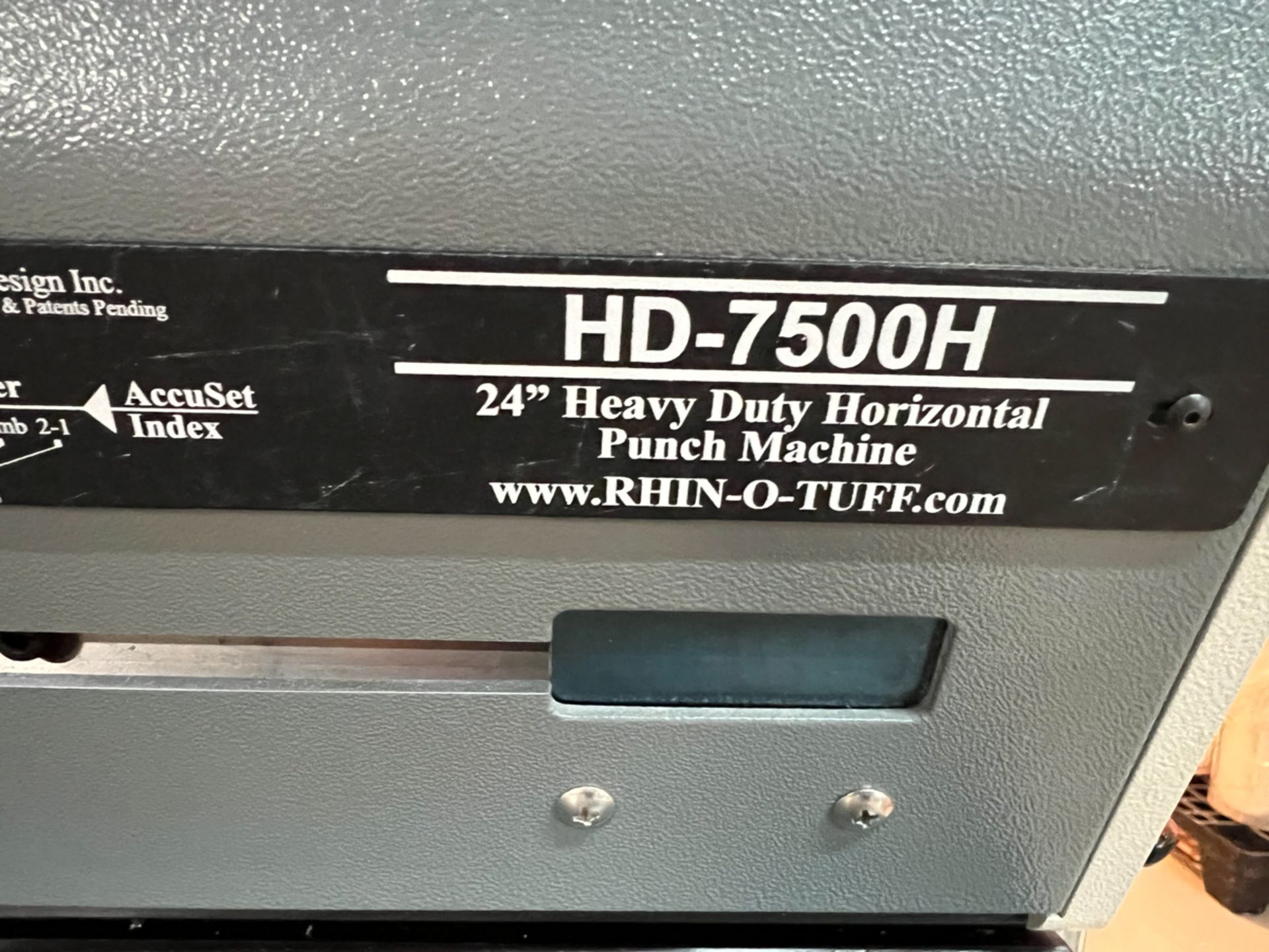 RIHNO -TUF HD-7500H 24" HEAVY DUTY HORIZONTAL PUNCH MACHINE - Image 2 of 2